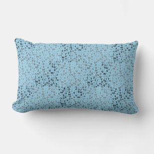 Alphabets Pattern 01 BW Lblue BG Kussen