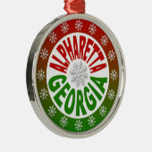 Alpharetta Georgia rood groen ornament (Rechts)