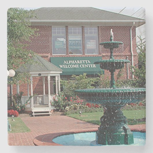 Alpharetta Welcome Center Marble Stone Onderzetter (Voorkant)