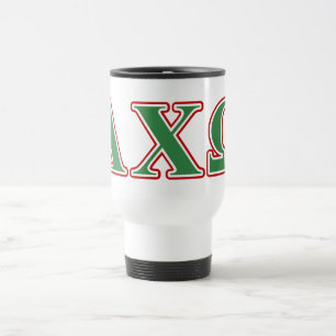 Alphi Chi Omega Green and Red Letters Reisbeker