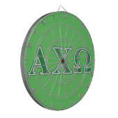 Alphi Chi Omega Green Letters Dartbord (Voorkant Links)