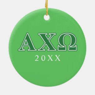Alphi Chi Omega Griekse Letters Keramisch Ornament