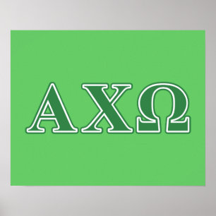Alphi Chi Omega Griekse Letters Poster