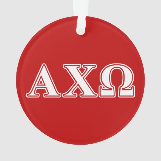 Alphi Chi Omega Lettres Blanches et Rouges (dos)