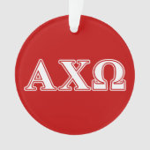 Alphi Chi Omega Lettres Blanches et Rouges (devant)