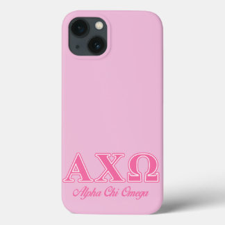 Alphi Chi Omega roze letters iPhone 13 Hoesje