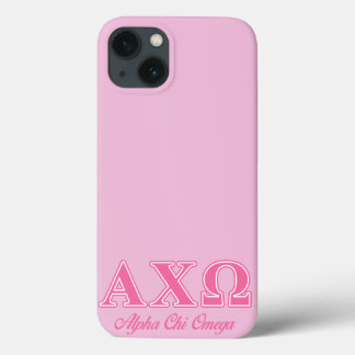 Alphi Chi Omega roze letters iPhone 13 Hoesje