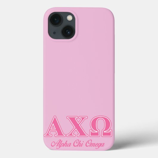Alphi Chi Omega roze letters Case-Mate iPhone Case (Achterkant)