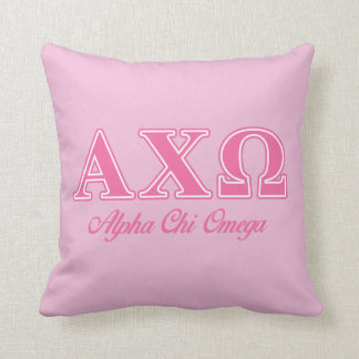 Alphi Chi Omega roze letters Kussen