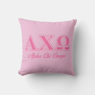 Alphi Chi Omega Roze Letters Kussen
