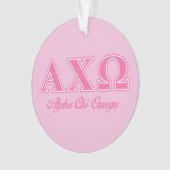 Alphi Chi Omega roze letters Ornament (voorkant)