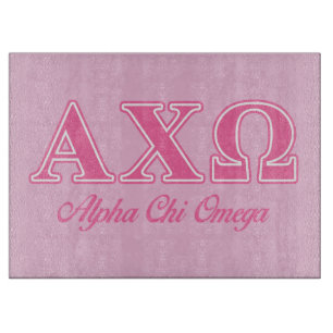 Alphi Chi Omega roze letters Snijplank
