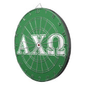 Alphi Chi Omega White en Green Letters Dartbord (Voorkant Rechts)