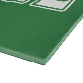 Alphi Chi Omega White en Green Letters Snijplank (Hoek)