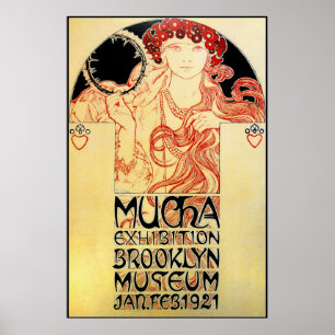 Alphones ( Alfons ) Mucha 1921 Affiche de l'exposi