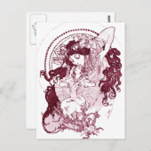 Alphonose Mucha Art Briefkaart (Voorkant / Achterkant)