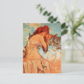 Alphons Mucha - het vier seizoen - SUMMER Briefkaart (Staand voorkant)