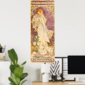 Alphons Mucha La Dame Aux Camelias Poster (Thuiskantoor)