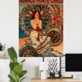 Alphons Mucha Monaco Monte Carlo Poster (Thuiskantoor)