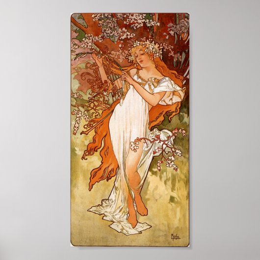 Alphons Mucha Spring Poster (Voorkant)
