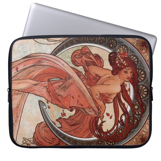 Alphons Mucha's "Dance" Laptop Sleeve (Voorkant)