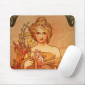 Alphonse (Alfons) Mucha Bouquet Mousepad Muismat (Met muis)
