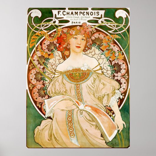 Alphonse (Alfons) Mucha Poster : Champenois (Devant)