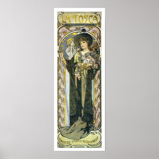 Alphonse [Alfons] Mucha Poster Print: La Tosca (Voorkant)