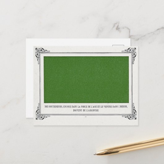 Alphonse Allais, April Fools, Groen, Abstracte kun Briefkaart (Voorkant / Achterkant in situ)