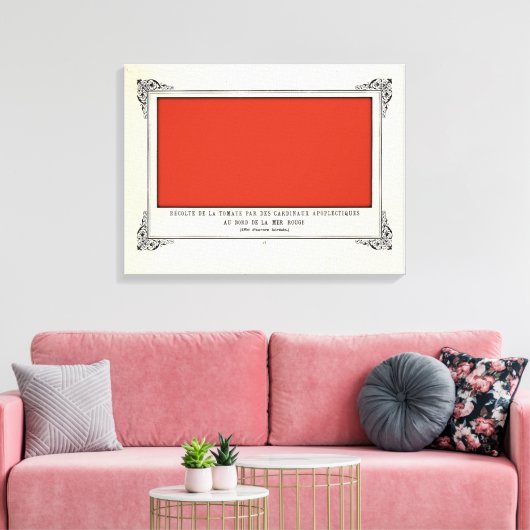 Alphonse Allais, April Fools, Rood, Abstracte kuns Canvas Afdruk (Insitu (Woonkamer))