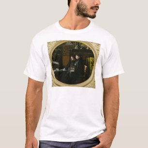 Alphonse Daudet en zijn vrouw in hun studie T-shirt
