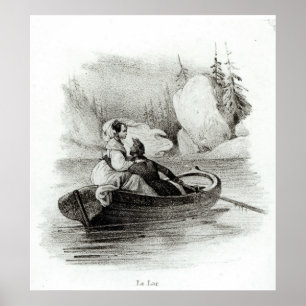 Alphonse de Lamartine en Elvire Poster