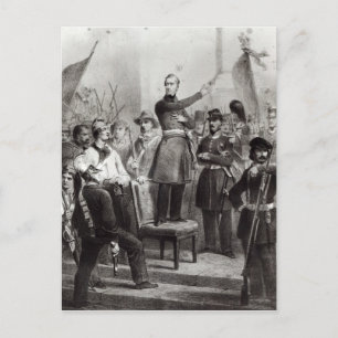 Alphonse de Lamartine in het stadhuis Briefkaart