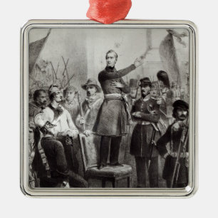 Alphonse de Lamartine in het stadhuis Metalen Ornament