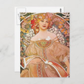 Alphonse Maria Mucha Art Briefkaart (Voorkant / Achterkant)