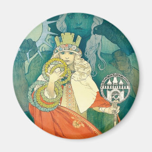 Alphonse Maria Mucha ~ Art Nouveau Magneet