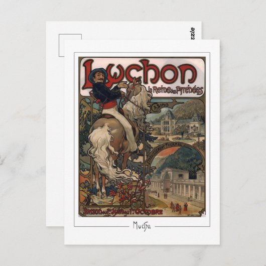 Alphonse Mucha #117 - Kunstmatig Briefkaart (Voorkant / Achterkant)