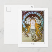 Alphonse Mucha #122 - Carte postale d'art fin (Devant / Derrière)
