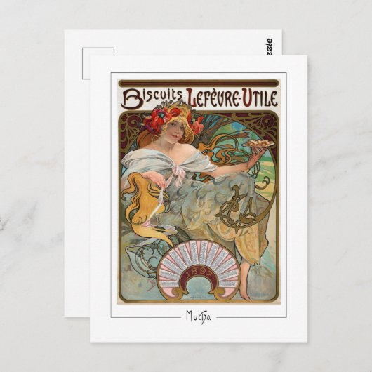 Alphonse Mucha #129 - Carte postale Art (Devant / Derrière)