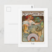 Alphonse Mucha #129 - Carte postale d'art fin (Devant / Derrière)