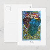 Alphonse Mucha #176 - Carte postale d'art fin (Devant / Derrière)