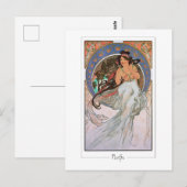 Alphonse Mucha #189 - Carte postale d'art fin (Devant / Derrière)
