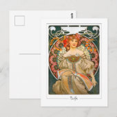 Alphonse Mucha #214 - Kunstmatig Briefkaart (Voorkant / Achterkant)