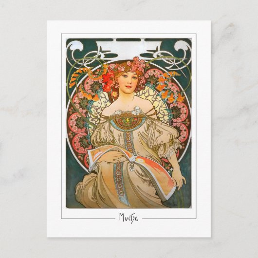 Alphonse Mucha #214 - Kunstmatig Briefkaart (Voorkant)