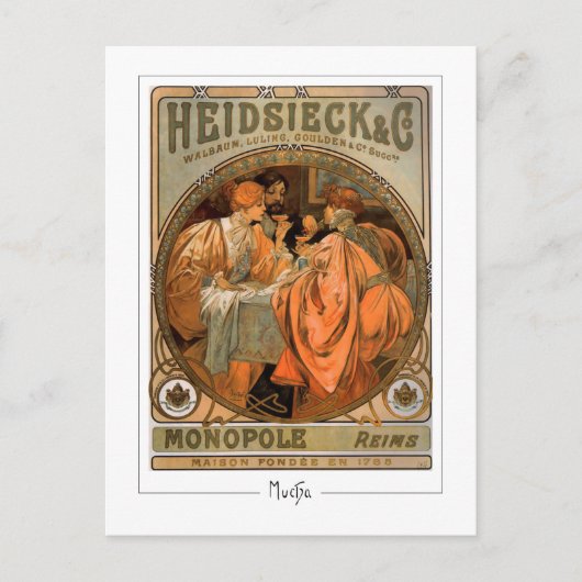 Alphonse Mucha #218 - Kunstkaart Briefkaart (Voorkant)