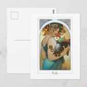 Alphonse Mucha #220 - Carte postale d'art fin (Devant / Derrière)