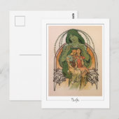 Alphonse Mucha #232 - Carte postale d'art fin (Devant / Derrière)