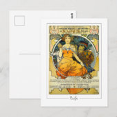 Alphonse Mucha #248 - Carte postale d'art fin (Devant / Derrière)