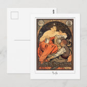 Alphonse Mucha #266 - Carte postale d'art fin (Devant / Derrière)