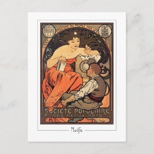 Alphonse Mucha #266 - Carte postale d'art fin (Devant)
